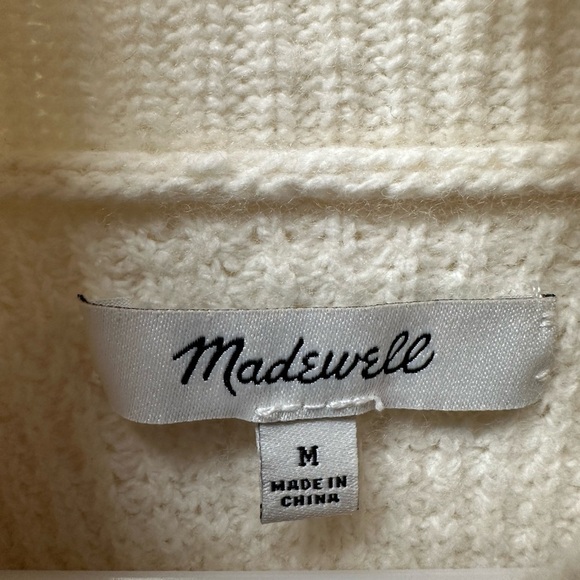Madewell Eastbrook Turtleneck Cross-Back Sweater in Cotton-Merino Yarn size M - Picture 2 of 7
